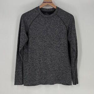 Fabletics small heathered black long sleeve top shirt